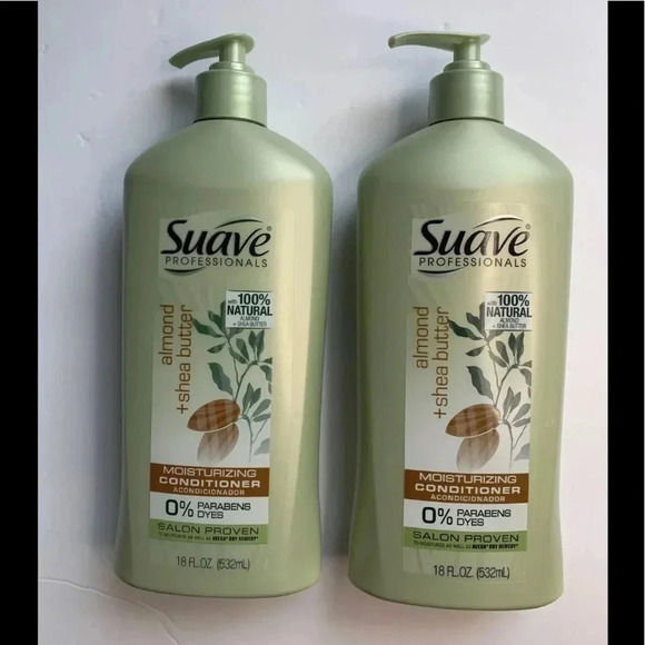 SUAVE Shea Butter Almond Hair Conditioner 2-18 FL Pump Bottles New - Picture 1 of 5